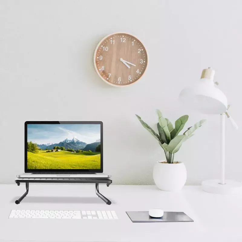 Sülearvuti monitori alus MACLEAN MC-948 13–32-tollistele ekraanidele, reguleeritav kõrgus ja nurk, must, 370×235×100 mm, 20 kg kandevõime