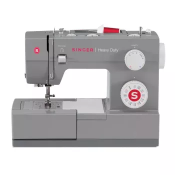 Automaatne õmblusmasin SINGER Heavy Duty 4432 — 32 õmblusmustrit, 1100 p/min, 6 mm piste laius, vabaõlg, 120 V