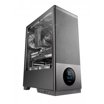 TACENS arvutikorpus 2SAGITTA20 Midi Tower, karastatud klaas, ATX/Micro-ITX/Mini-ITX, 1x3,5 tolli + 2x2,5 tolli, LED, ventilaatorid kaasas