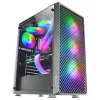 Mars Gaming MC-F Must, ATX mängu-pooltorn, täisklaasist külgaken, metallvõrk-esipaneel, 4x 120mm ARGB ventilaatorit