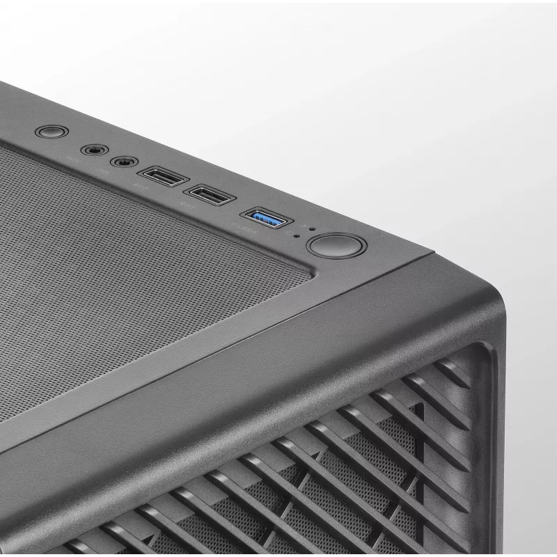 Mars Gaming MC-F Must, ATX mängu-pooltorn, täisklaasist külgaken, metallvõrk-esipaneel, 4x 120mm ARGB ventilaatorit