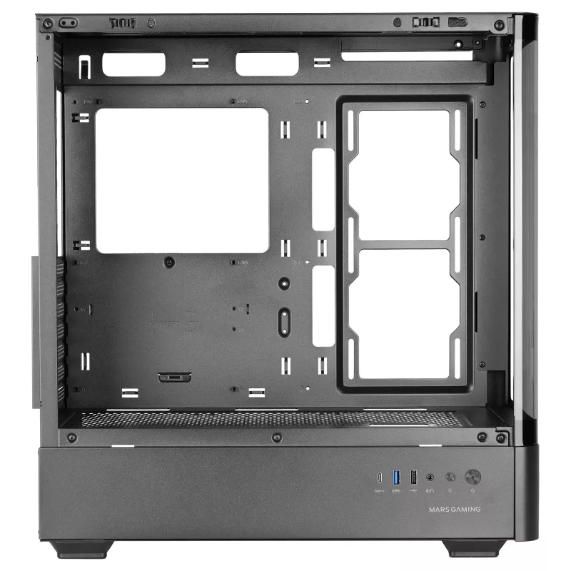 PC-korpus TACENS Mars Gaming MCLCDPRO Midi Tower — Must, IPS 7.2-tolline ekraan, alumine toiteplokk, ATX/Micro‑ATX/Mini‑ITX tugi