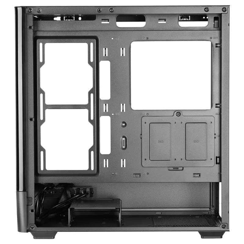 PC-korpus TACENS Mars Gaming MCLCDPRO Midi Tower — Must, IPS 7.2-tolline ekraan, alumine toiteplokk, ATX/Micro‑ATX/Mini‑ITX tugi