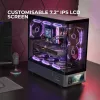 PC-korpus TACENS Mars Gaming MCLCDPRO Midi Tower — Must, IPS 7.2-tolline ekraan, alumine toiteplokk, ATX/Micro‑ATX/Mini‑ITX tugi