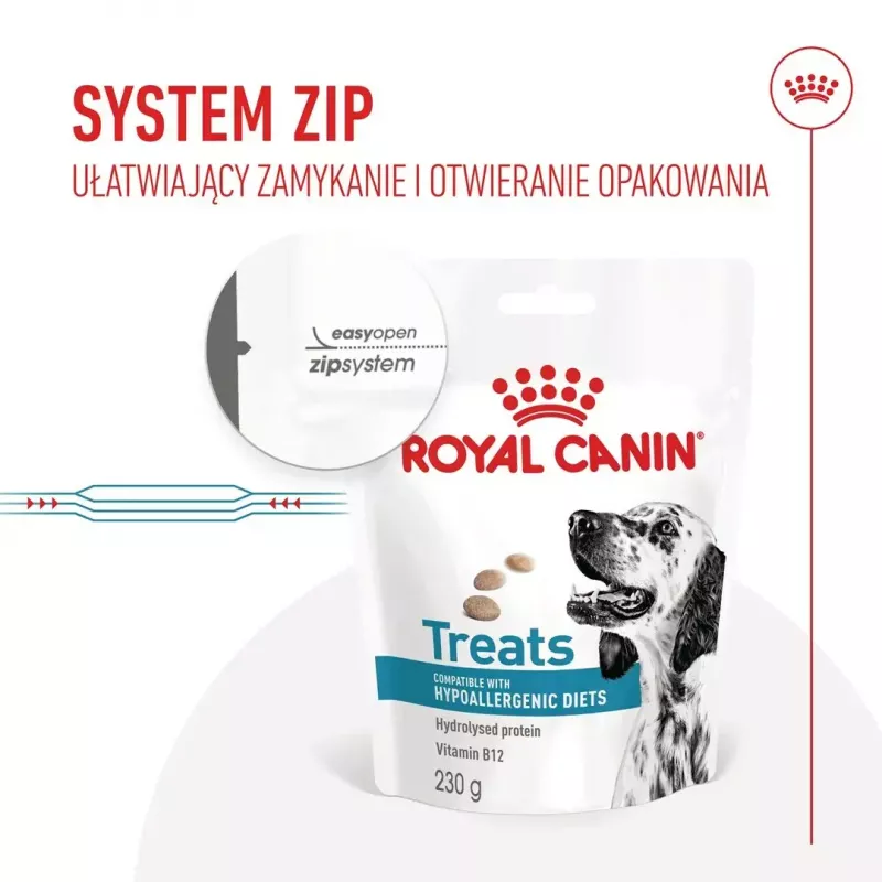 Hüpoallergeensed koeramaiused Royal Canin 230 g — linnuliha treeningpreemiad, gluteeni- ja suhkruvabad, täiskasvanud koertele