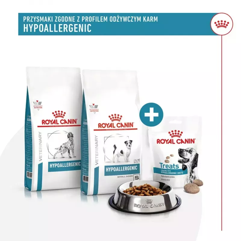 Hüpoallergeensed koeramaiused Royal Canin 230 g — linnuliha treeningpreemiad, gluteeni- ja suhkruvabad, täiskasvanud koertele