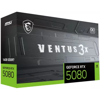 Graafikakaart MSI GeForce RTX 5080 16 GB GDDR7, PCIe 5.0, 256-bit, 303×121×49 mm, 360 W