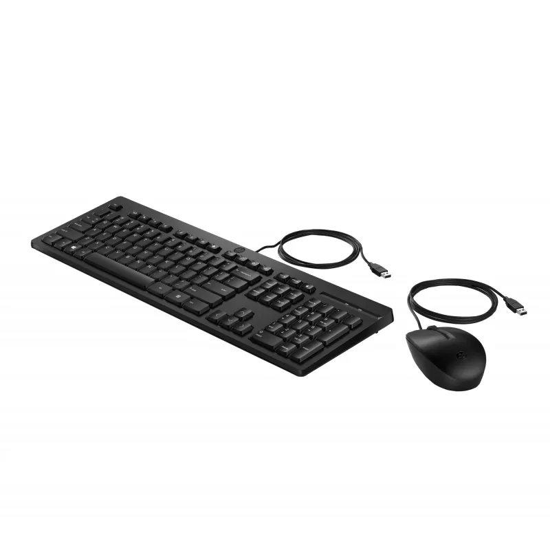 HP 225 juhtmega hiire ja klaviatuuri komplekt, täissuuruses USB, must