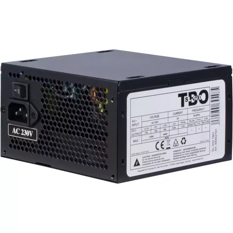 Toiteplokk Inter-Tech SL-500 TBO 500 W