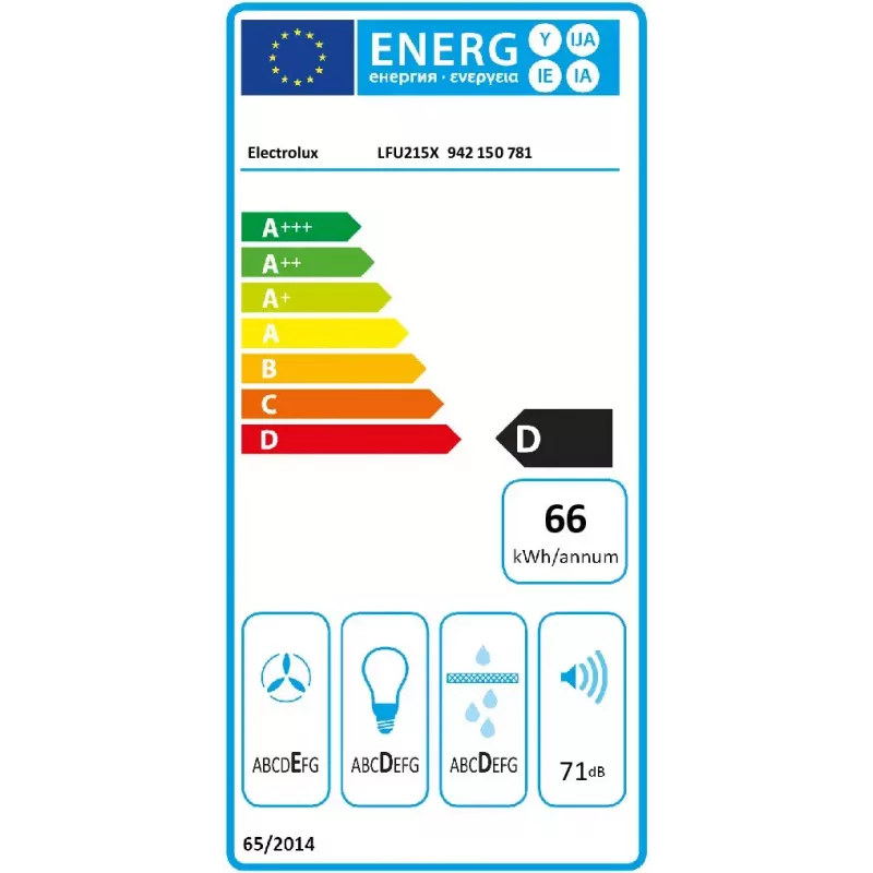 Aluskapi õhupuhasti Electrolux LFU215X, roostevaba teras, 498×132–510 mm, 3 kiirust, 272 m³/h, alumiiniumist rasvafilter