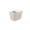 Ülevalt sisenemisega kassiliivakast Savic Hop In, plastist, beež/valge, 585×390×395 mm