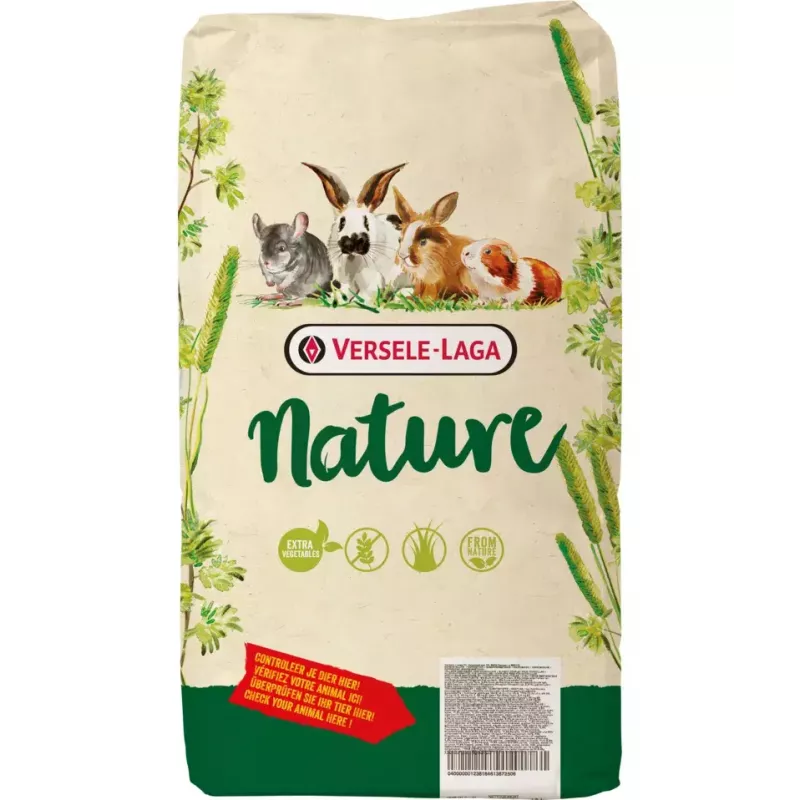 Küülikugraanulid VERSELE-LAGA Cuni Nature 2,3 kg — ürdid, 14% valku, 15,5% kiudaineid, 4,5% rasva, C-vitamiin, gluteeni- ja sojavaba