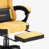 Mängutool huzaro Force 3.7 — ergonoomiline kõrgseljatoega pöörlev tugitool, kollane iste, reguleeritavad käetoed, kõrgus 107,5–116,5 cm