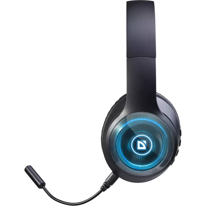 Peakomplekt DEFENDER FreeMotion B400 — juhtmega ja juhtmevaba, USB-C, AUX, suletud supraauraalsed kõrvaklapid, 20–20000 Hz, 118 dB, LED-taustvalgustus, must