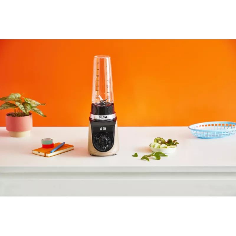 Lauapealne blender Tefal Blend Up BL190AF0 — 0,85 L kann, 1000 W, 6 teraga Powelix, impulss, jääpurustus (Läbipaistev/Must/Beež)