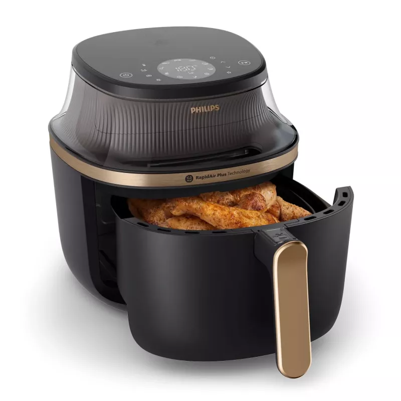 Kuumaõhufritüür Philips 3000 seeria NA342/00 — 7,2 L, 2000 W, 16 programmi, puutetundlik juhtimine, must kuld