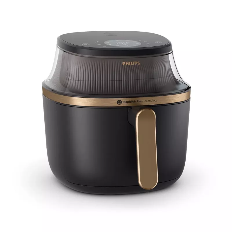 Kuumaõhufritüür Philips 3000 seeria NA342/00 — 7,2 L, 2000 W, 16 programmi, puutetundlik juhtimine, must kuld