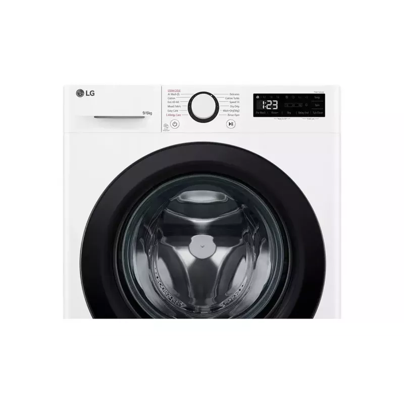 LG F4DR509SBW pesumasin-kuivati eraldiseisev eestlaetav must, valge