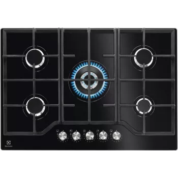 Electrolux KGG75362K Must sisseehitatud 75 cm Gaasipliit 5 tsooni