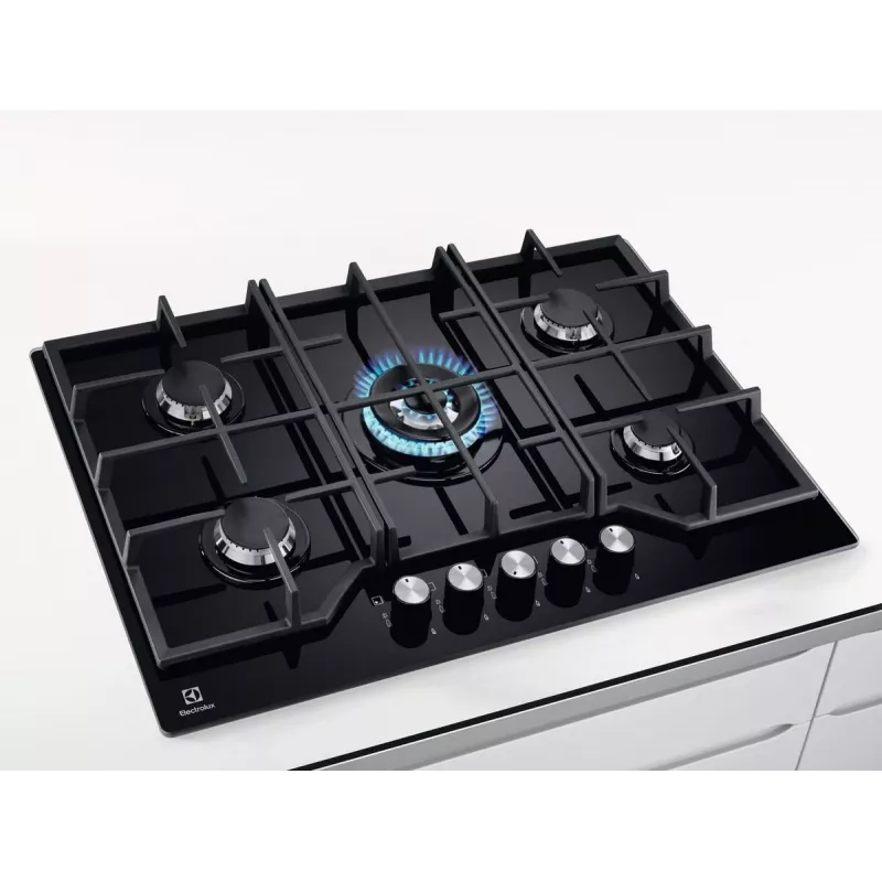 Electrolux KGG75362K Must sisseehitatud 75 cm Gaasipliit 5 tsooni