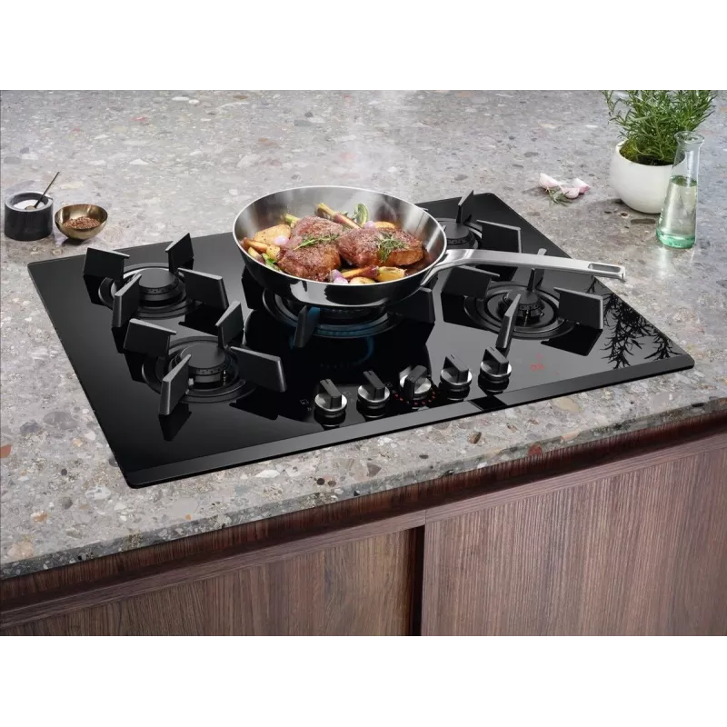 Electrolux KGG75362K Must sisseehitatud 75 cm Gaasipliit 5 tsooni