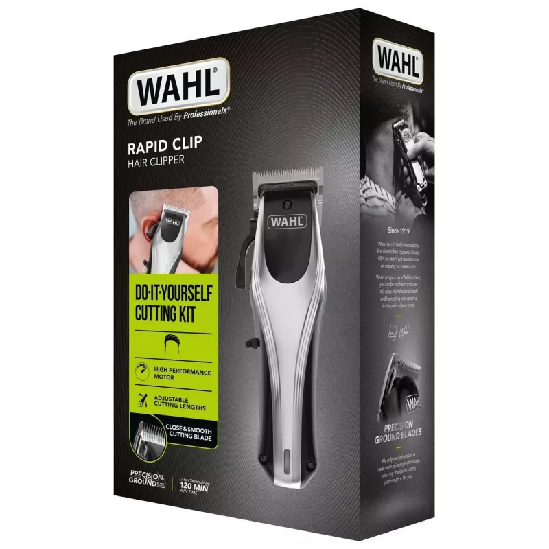 Wahl Rapid Clip juukselõikusmasin 33 sammu 0,7–28 mm liitium-ioon, must roostevaba teras