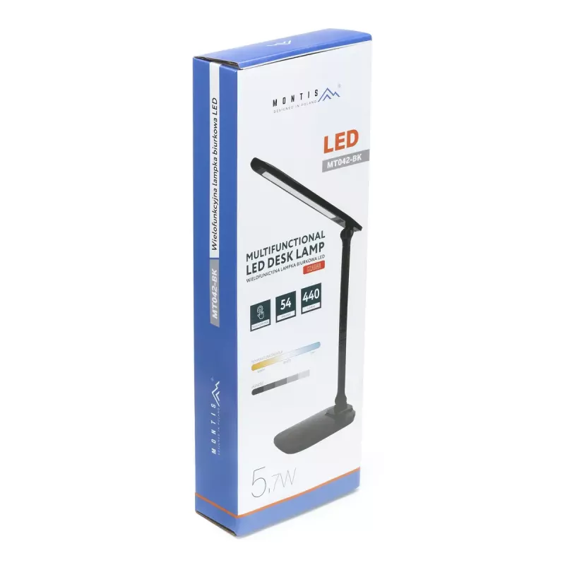 Lauavalgusti MONTIS MT042-BK, LED 5,7 W, hämardatav, 440 lm, 3000–5400 K, must, 410×144×58 mm