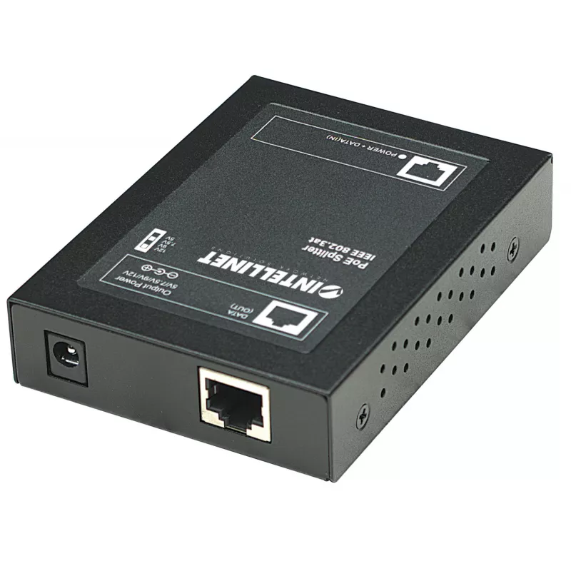 Intellinet Power over Ethernet (PoE+) jaotur, IEEE802.3at, 5, 7,5, 9 või 12 V alalisvoolu väljundpinge