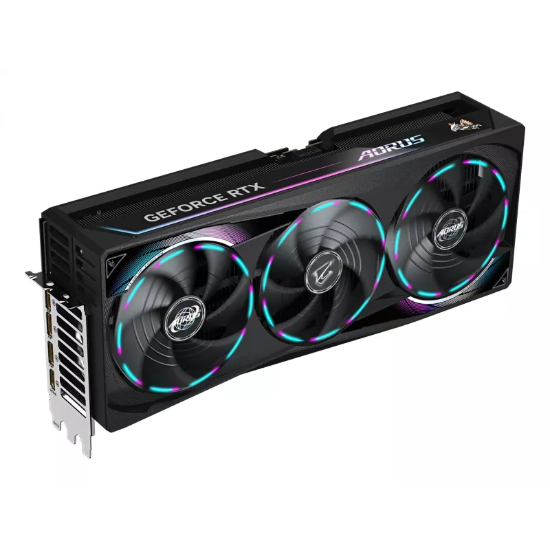 GIGABYTE AORUS GeForce RTX 5090 MASTER 32G graafikakaart - 32 GB GDDR7, 512-bitine, PCI-E 5.0, 2655 MHz tuumsagedus, 3 x DP 2.1a, 1 x HDMI 2.1b, GV-N5090AORUS M-32GD