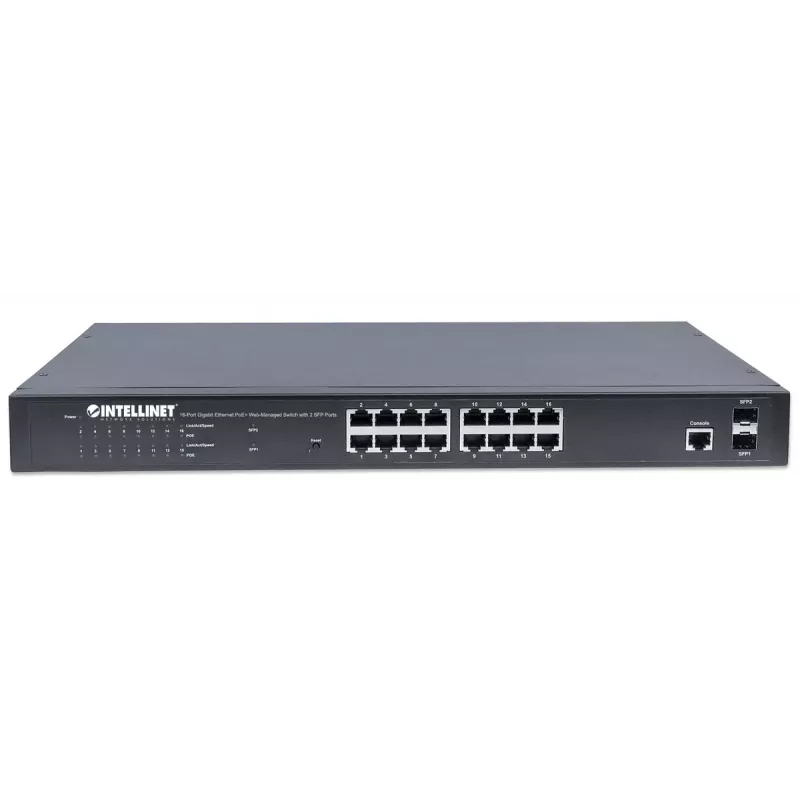 Hallatav lüliti Intellinet 16-porti Gigabit Ethernet PoE+