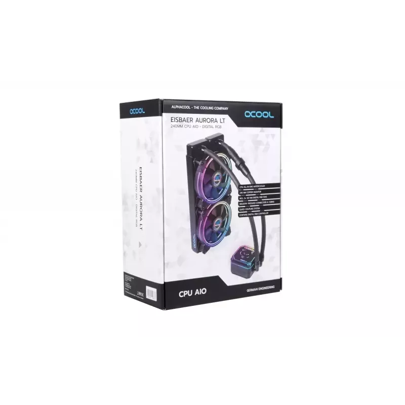 Universaalne vedelikjahutus Alphacool Eisbaer Aurora LT240 12 cm Must