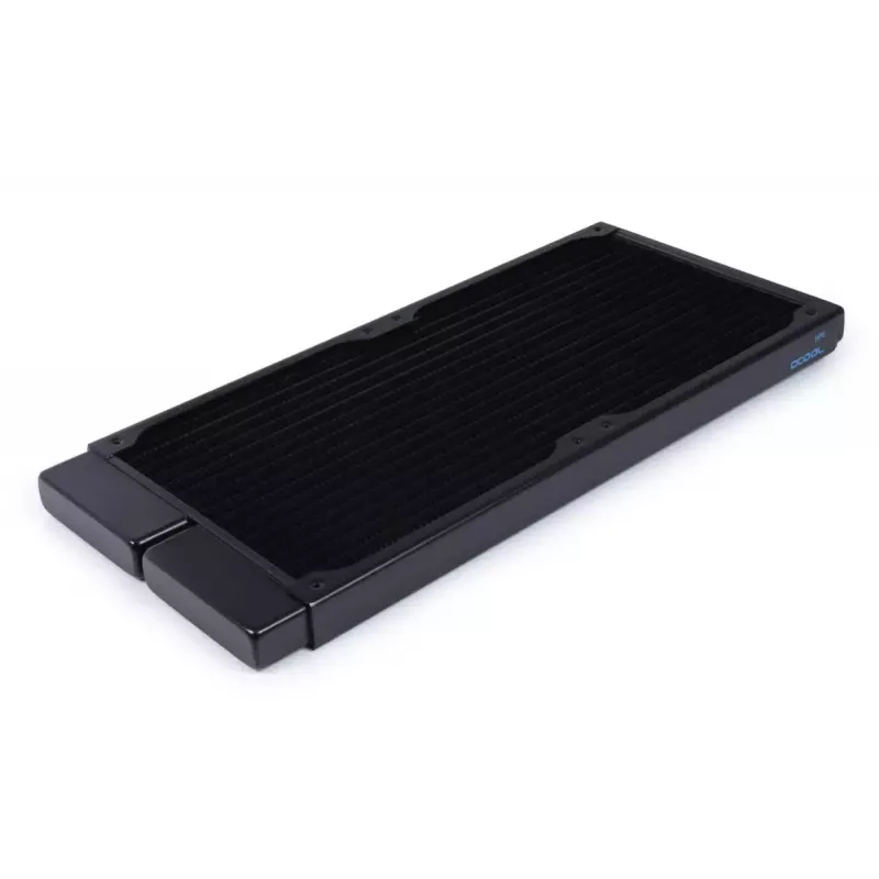 Alphacool 14444 radiaator messing vasest roostevaba teras must 140mm 311mm 20mm