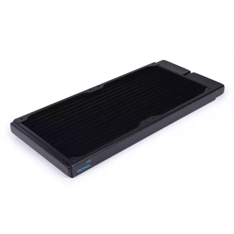 Alphacool 14444 radiaator messing vasest roostevaba teras must 140mm 311mm 20mm