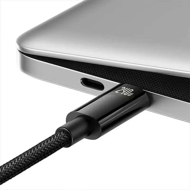 USB-C kuni USB-C kaabel Baseus Tungsten Gold 240W 3m