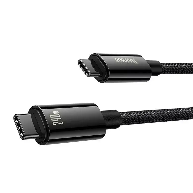 USB-C kuni USB-C kaabel Baseus Tungsten Gold 240W 3m