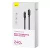 USB-C kuni USB-C kaabel Baseus Tungsten Gold 240W 3m