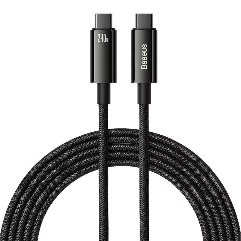 USB-C kuni USB-C kaabel Baseus Tungsten Gold 240W 3m