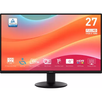 MSI Pro MP272L arvutimonitor 68,6 cm (27 tolli) 1920 x 1080 pikslit Full HD LED must