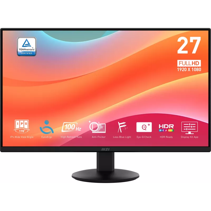 MSI Pro MP272L arvutimonitor 68,6 cm (27 tolli) 1920 x 1080 pikslit Full HD LED must