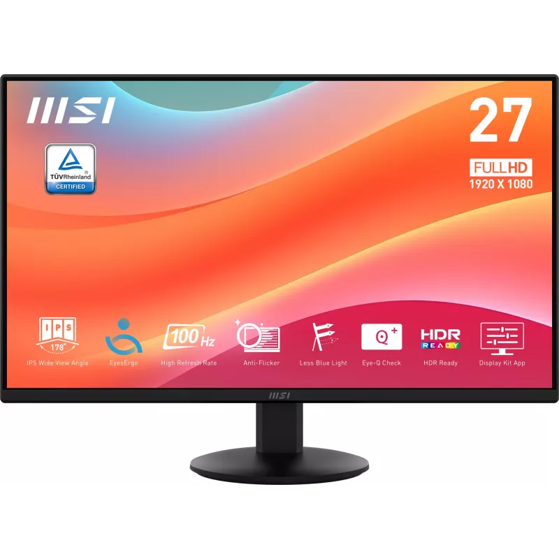 MSI Pro MP272L arvutimonitor 68,6 cm (27 tolli) 1920 x 1080 pikslit Full HD LED must