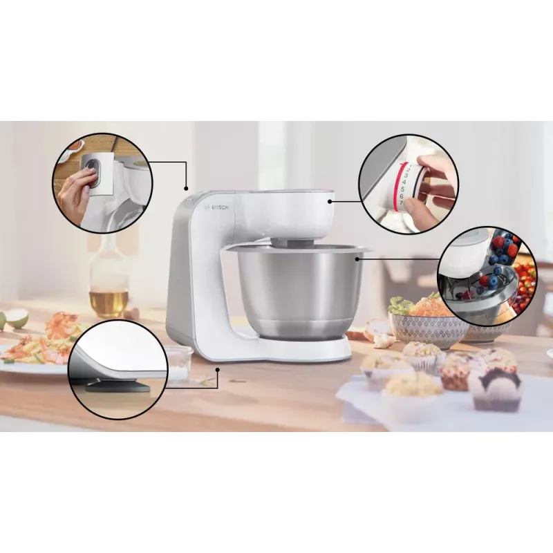 Köögikombain Bosch Serie 4 MUM58200 — 1000 W, 3,9 L roostevabast terasest kauss, valge