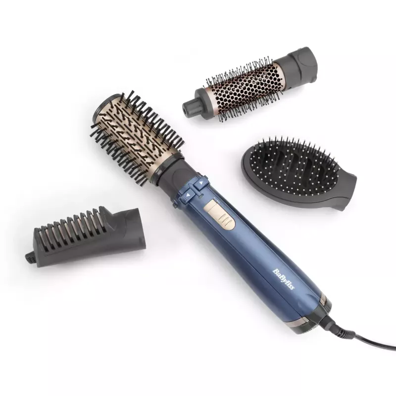 Kuumaõhuhari BaByliss Style Pro 1000 AS965E — 1000 W, 2,5 m juhe, 4 harjaotsakut, keraamiline küttekeha, ioontehnoloogia, automaatne pöörlemine
