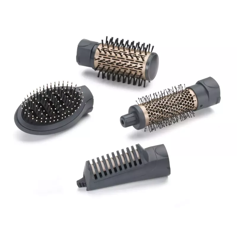 Kuumaõhuhari BaByliss Style Pro 1000 AS965E — 1000 W, 2,5 m juhe, 4 harjaotsakut, keraamiline küttekeha, ioontehnoloogia, automaatne pöörlemine