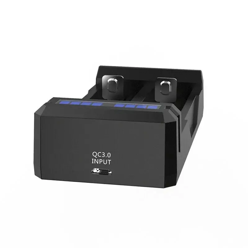 Akulaadija XTAR SC2 Li-ioon 18650 USB-C 2 pesa, USB-C toide, LED-indikaatorid, must