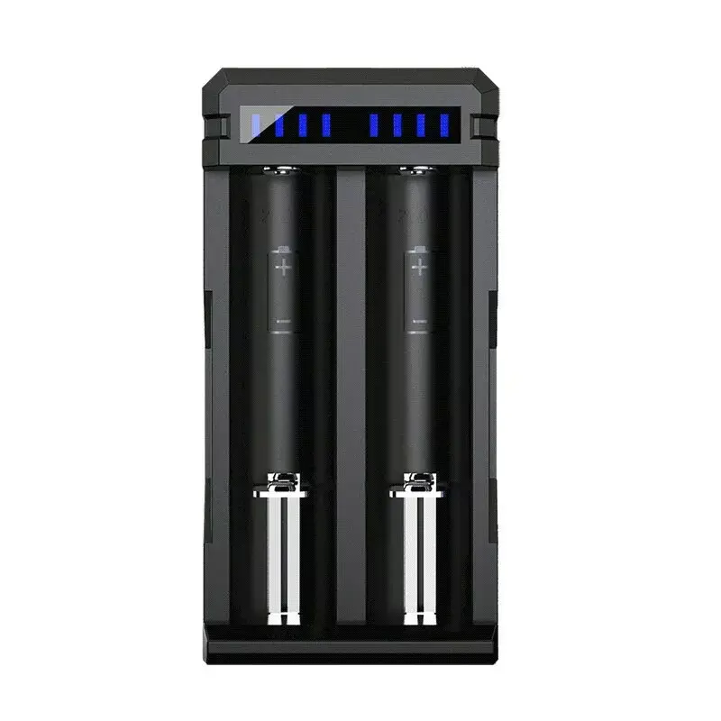 Akulaadija XTAR SC2 Li-ioon 18650 USB-C 2 pesa, USB-C toide, LED-indikaatorid, must
