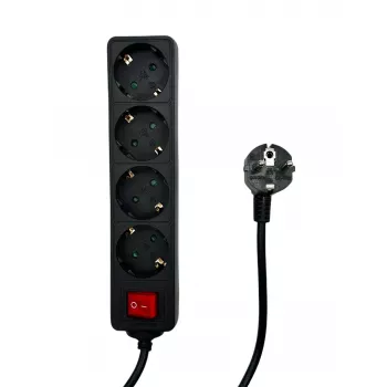 Microconnect MC-GRU0045BS toitepikendus 5 m 4 vahelduvvoolu pistikupesa Siseruumidesse Must