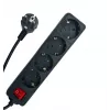 Microconnect MC-GRU0045BS toitepikendus 5 m 4 vahelduvvoolu pistikupesa Siseruumidesse Must
