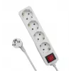 Microconnect MC-GRU0045WS toitepikendus 5 m 4 vahelduvvoolu pistikupesa Siseruumides Valge