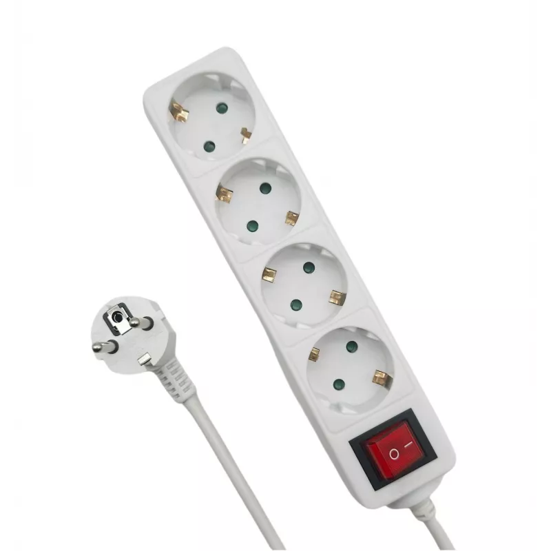 Microconnect MC-GRU0045WS toitepikendus 5 m 4 vahelduvvoolu pistikupesa Siseruumides Valge