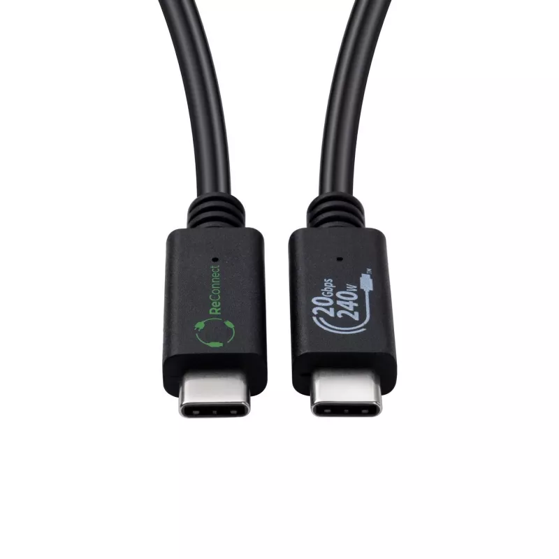 Microconnect ECO-USB3.2CC0.5 USB-kaabel USB 3.2 Gen 2x2 0,5 m USB C Must